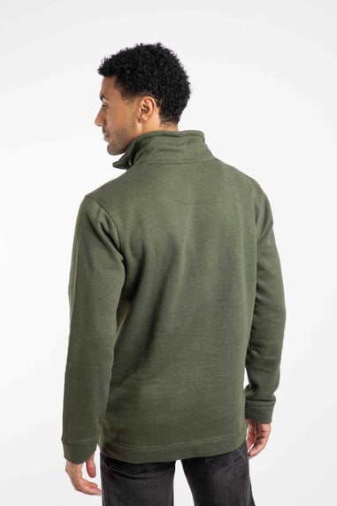 Weird Fish Fir Green Brampton 1/4 Zip Sweatshirt