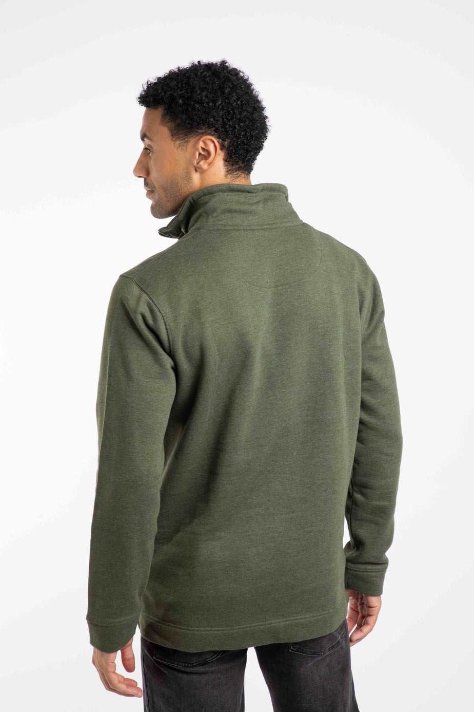 Weird Fish Fir Green Brampton 1/4 Zip Sweatshirt