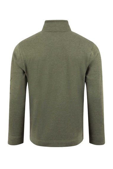 Weird Fish Deep Lichen Green Oakville Graphic 1/4 Zip Sweatshirt