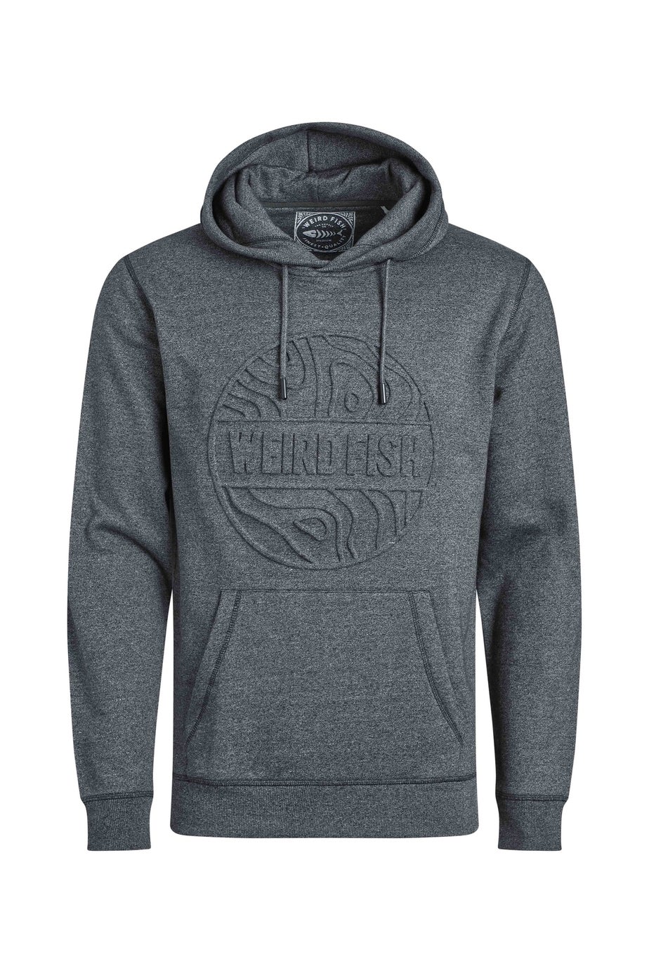 Weird Fish Black Perranporth Embossed Grindle Hoodie