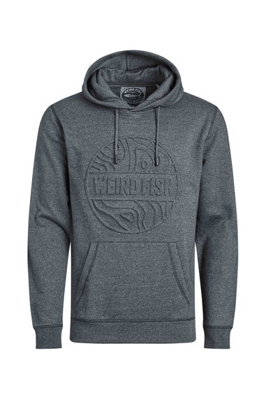 Weird Fish Black Perranporth Embossed Grindle Hoodie