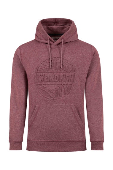 Weird Fish Antique Cherry Perranporth Embossed Grindle Hoodie