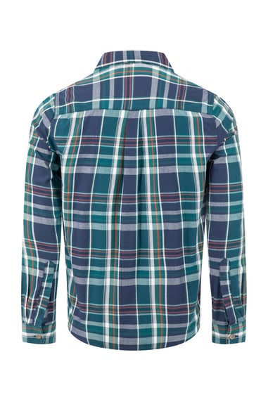 Weird Fish Dark Blue Lando Long Sleeve Check Shirt