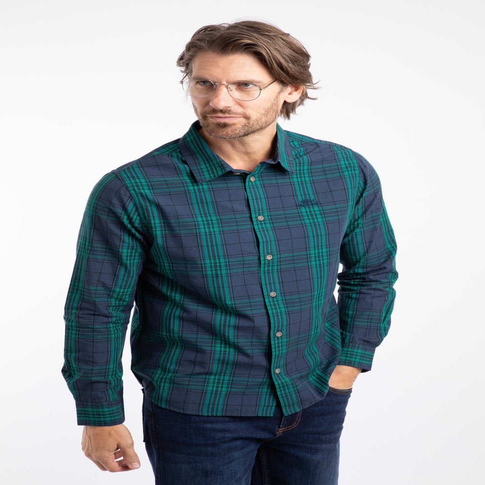 Weird Fish Green Ivy Lando Long Sleeve Check Shirt