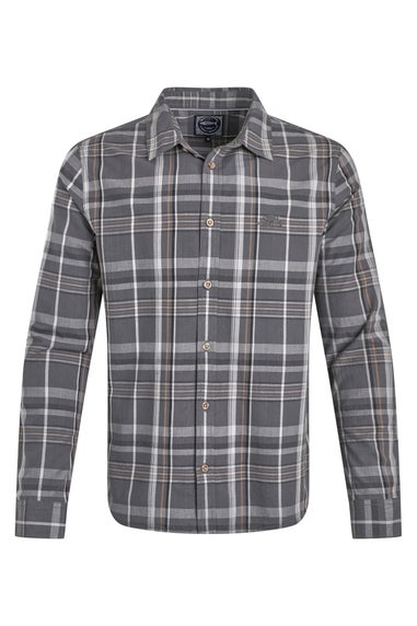 Weird Fish Iron Stone Lando Long Sleeve Check Shirt