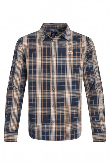 Weird Fish Navy Lando Long Sleeve Check Shirt
