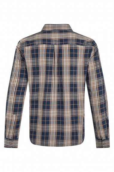 Weird Fish Navy Lando Long Sleeve Check Shirt