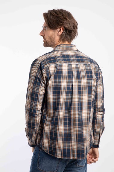 Weird Fish Navy Lando Long Sleeve Check Shirt