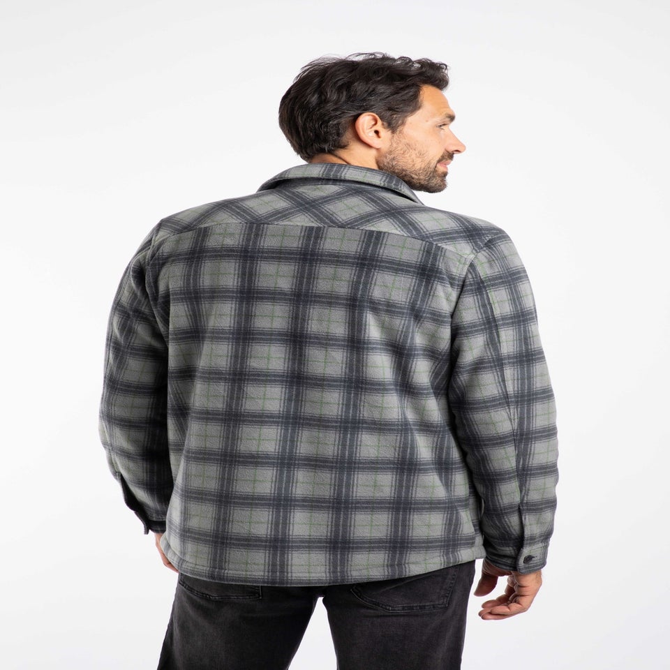 Weird Fish Cement Tyburn  Check Fleece Shacket