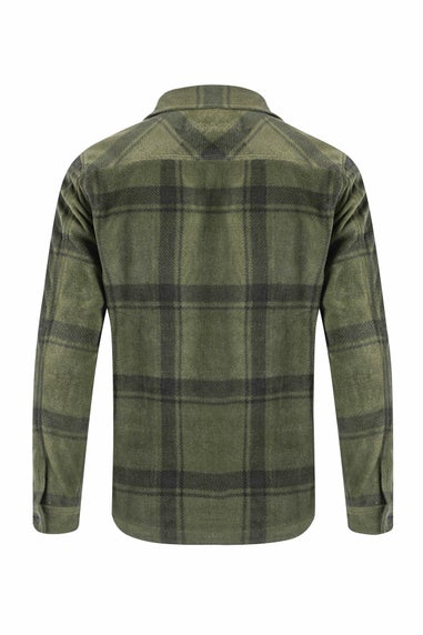 Weird Fish Winter Green Darrow Fleece Check Shirt