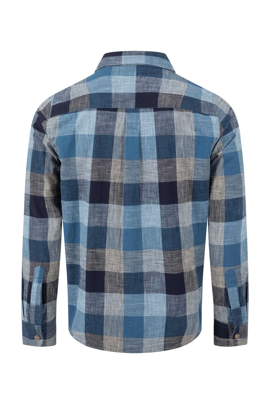 Weird Fish Blue Sode Long Sleeve Check Shirt