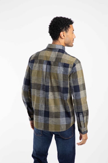 Weird Fish Green Sode Long Sleeve Check Shirt