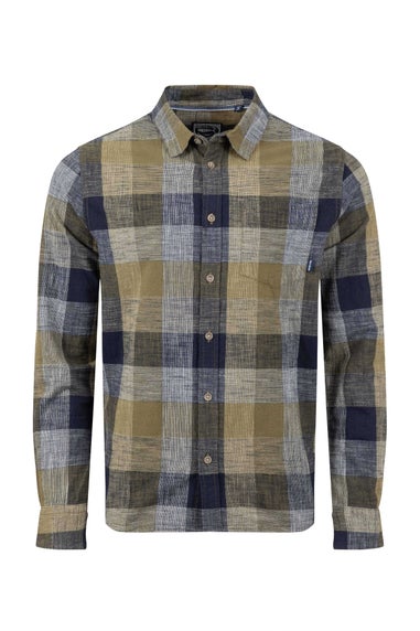 Weird Fish Green Sode Long Sleeve Check Shirt