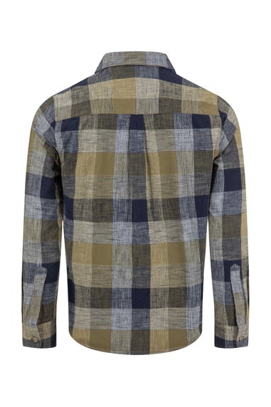 Weird Fish Green Sode Long Sleeve Check Shirt