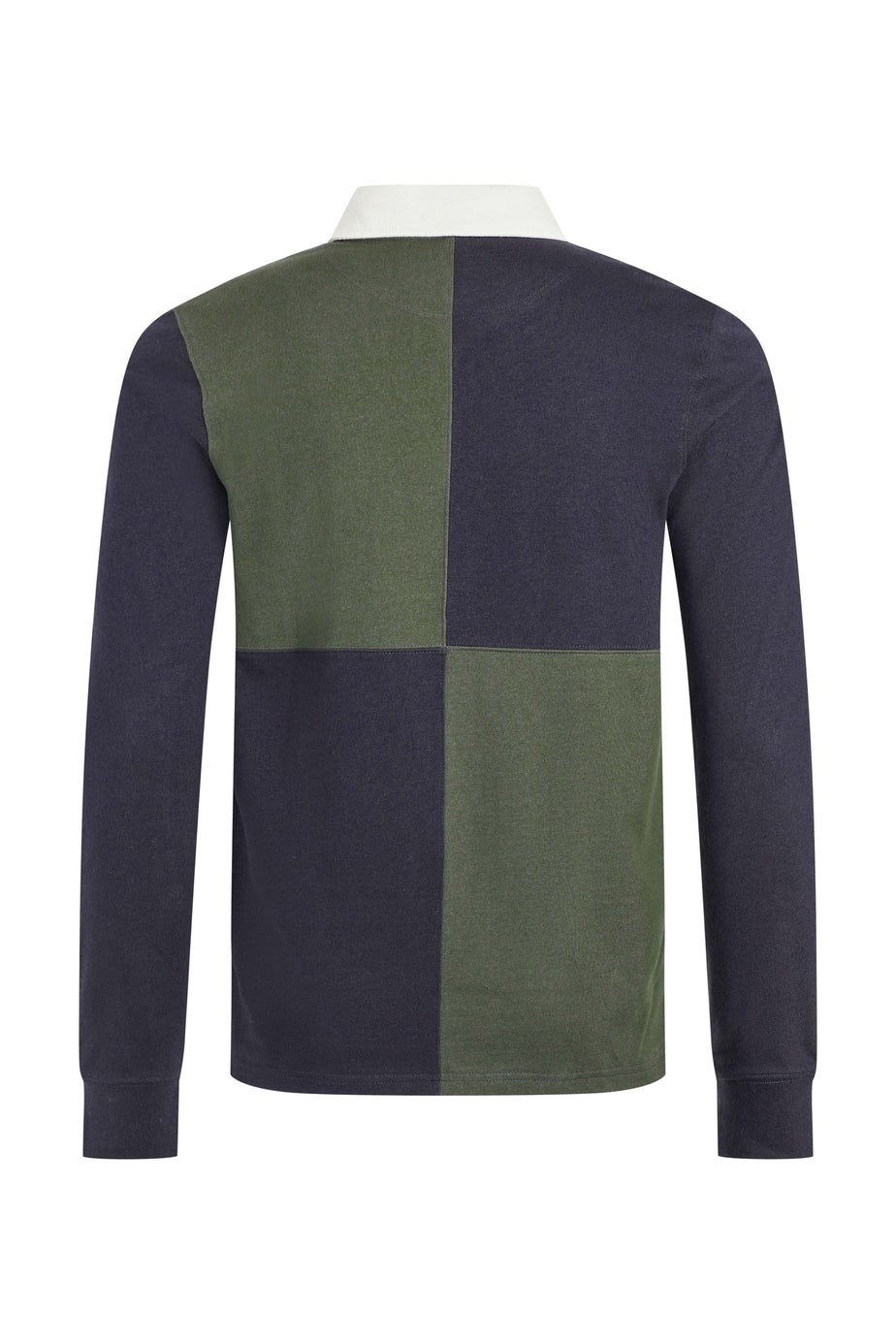 Weird Fish Deep Lichen Green Lyon Colour Block Rugby Shirt