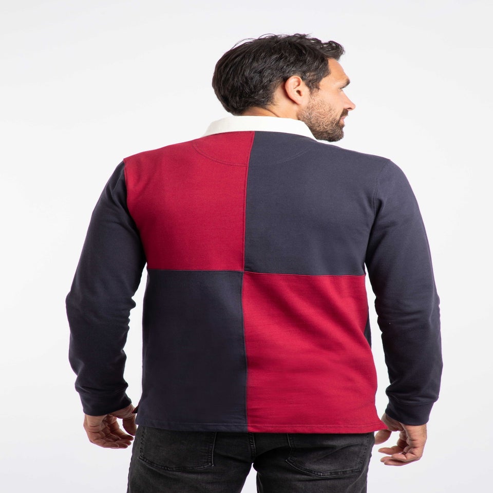 Weird Fish Garnet Lyon Colour Block Rugby Shirt
