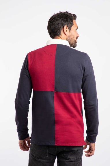 Weird Fish Garnet Lyon Colour Block Rugby Shirt