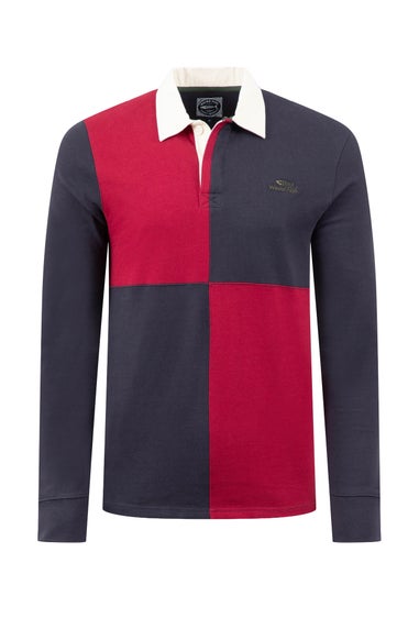 Weird Fish Garnet Lyon Colour Block Rugby Shirt