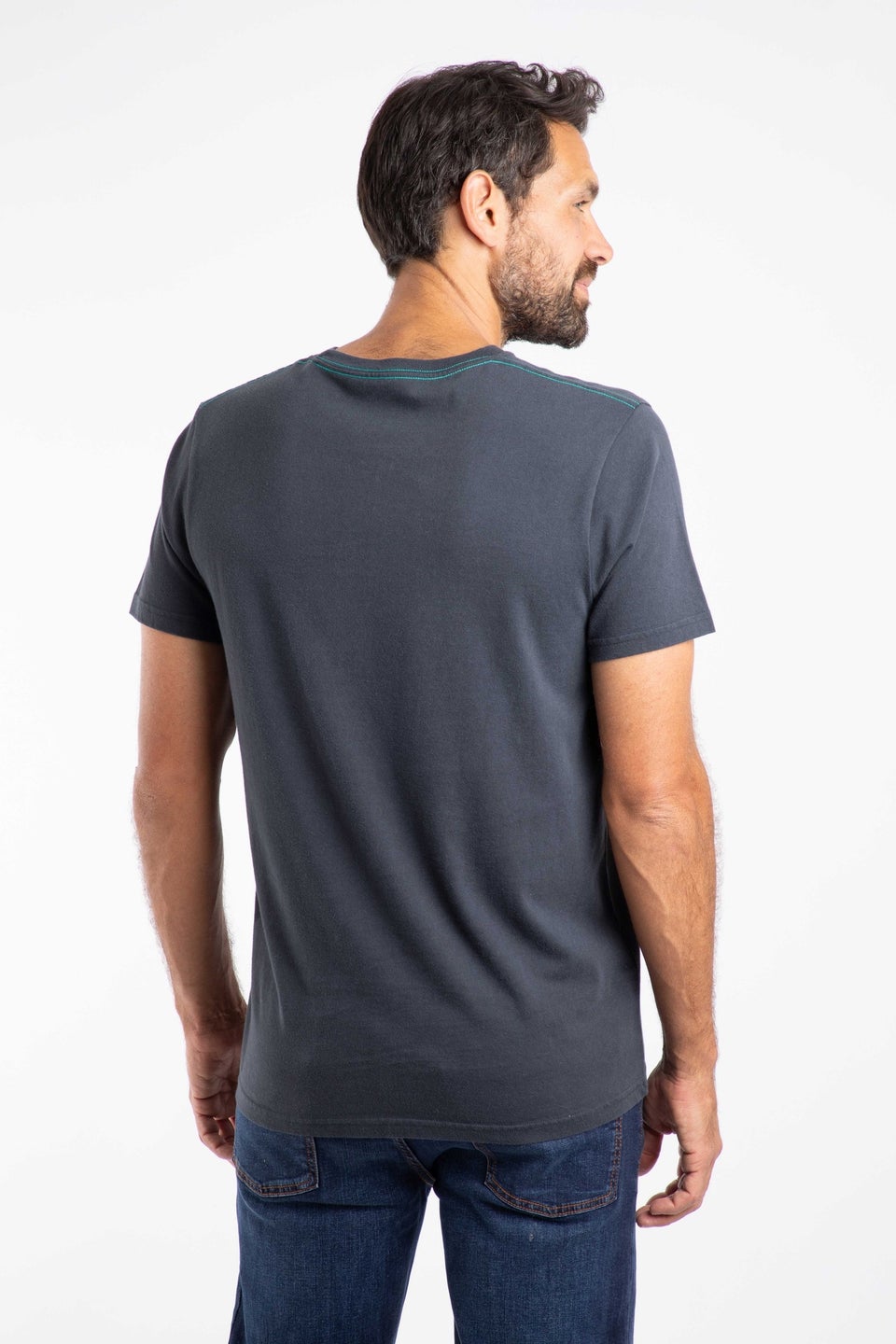 Weird Fish Navy Into The Wild Front Print Graphic T-Shirt