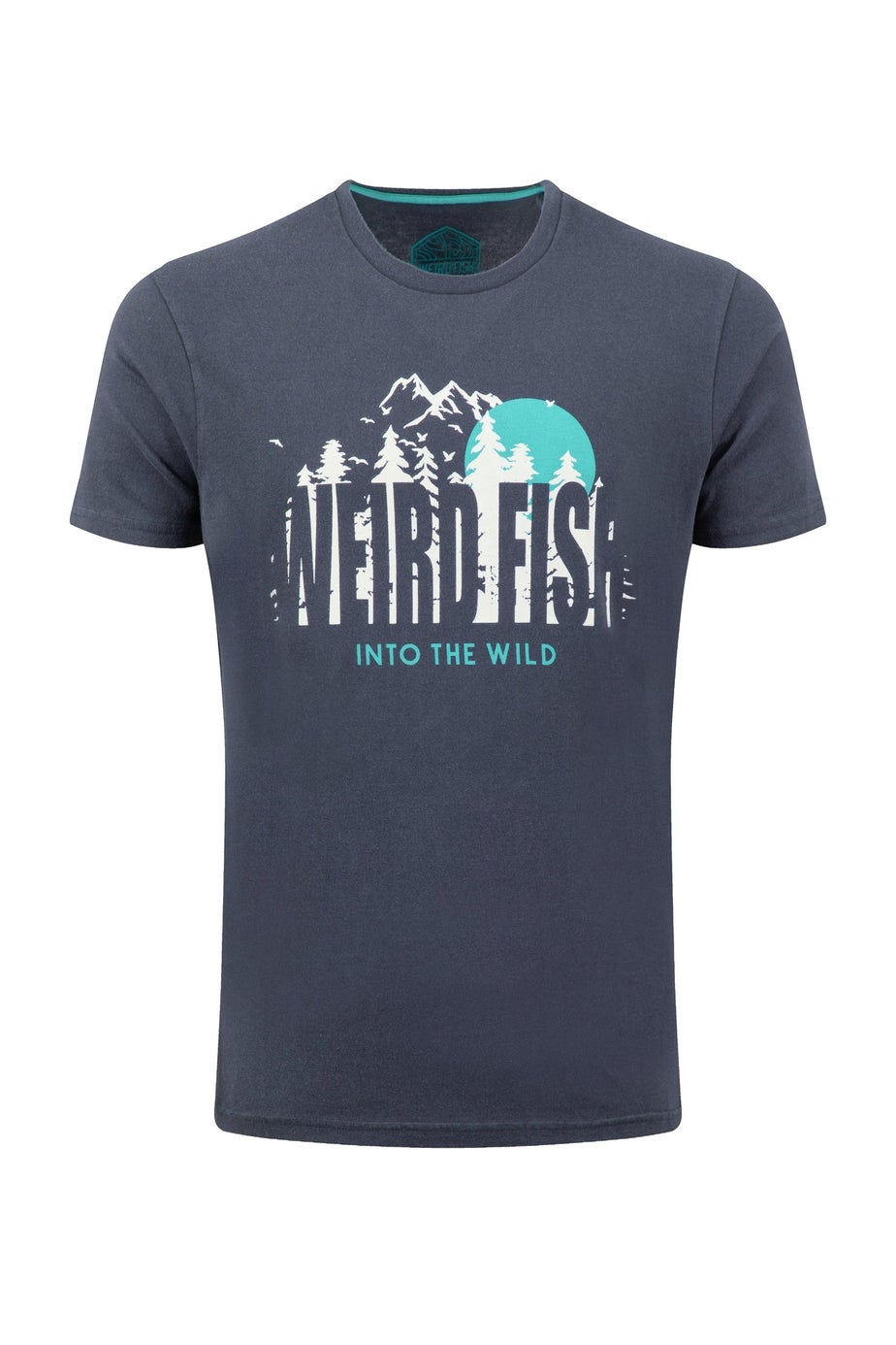 Weird Fish Navy Into The Wild Front Print Graphic T-Shirt