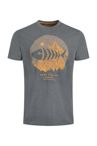 Weird Fish Iron Stone Explorer Front Print Graphic T-Shirt