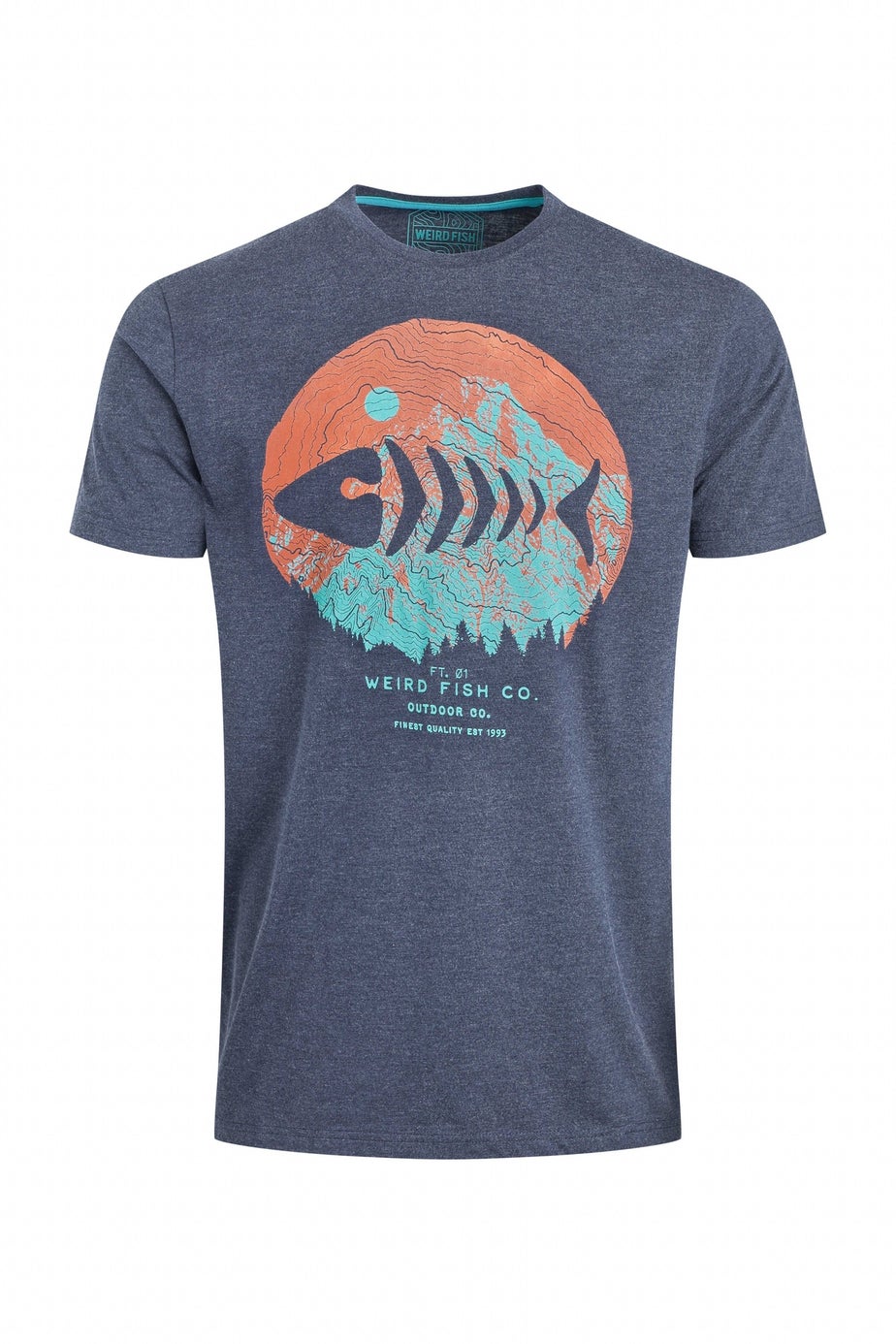 Weird Fish Navy Explorer Front Print Graphic T-Shirt