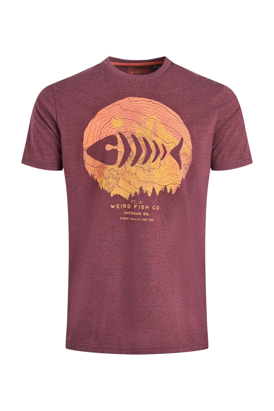Weird Fish Aubergine Explorer Front Print Graphic T-Shirt