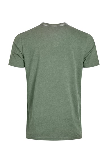 Weird Fish Deep Lichen Green Double Fish Front Print Graphic T-Shirt