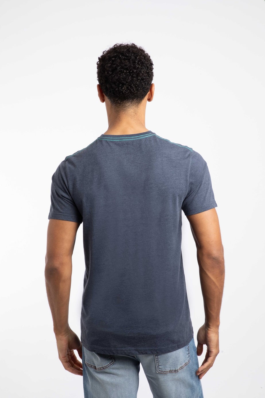 Weird Fish Navy Double Fish Front Print Graphic T-Shirt