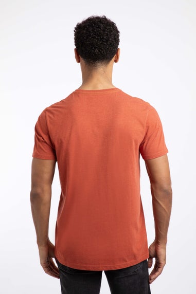 Weird Fish Rust Leaves Double Fish Front Print Graphic T-Shirt