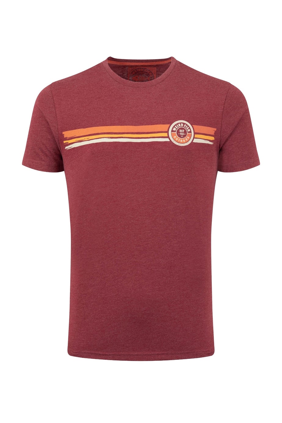 Weird Fish Garnet Wave Stripe Front Print Graphic T-Shirt