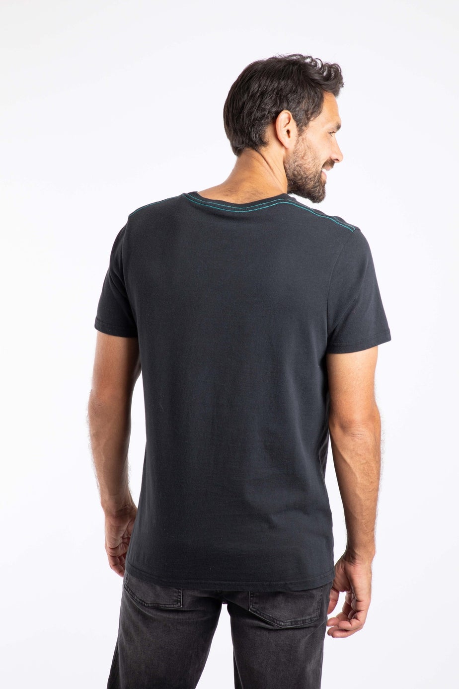 Weird Fish Black Aspect Mountains Front Print Graphic T-Shirt