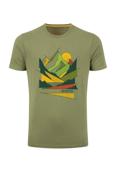 Weird Fish Artichoke Aspect Mountains Front Print Graphic T-Shirt