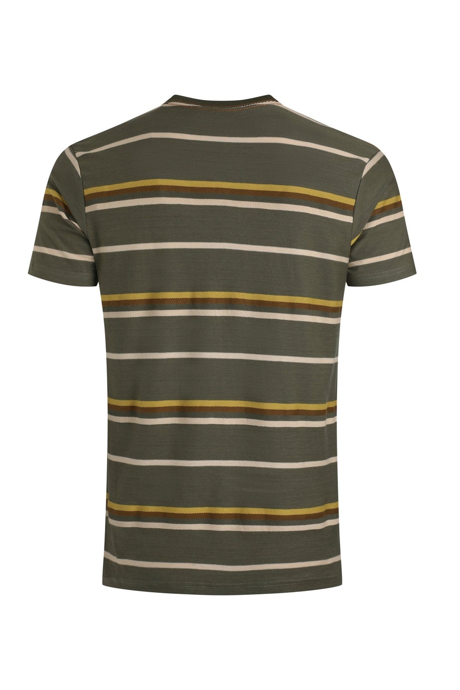 Weird Fish Deep Lichen Green Herne Striped T-Shirt
