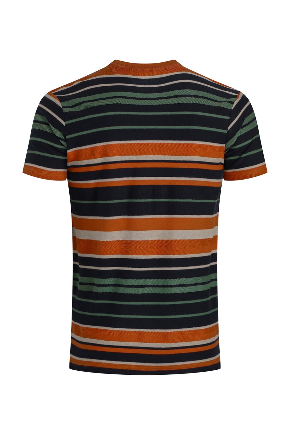 Weird Fish Brick Orange Herne Striped T-Shirt