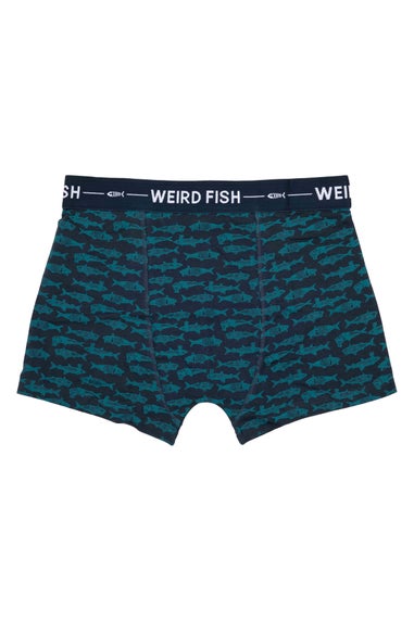 Weird Fish Navy Ashridge Boxer Shorts 3 Pack