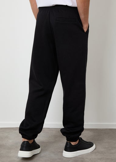 Threadbare Black Relaxed Fit Cuffed Joggers