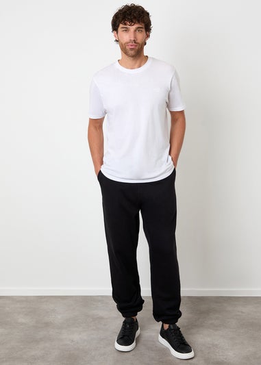Threadbare Black Relaxed Fit Cuffed Joggers
