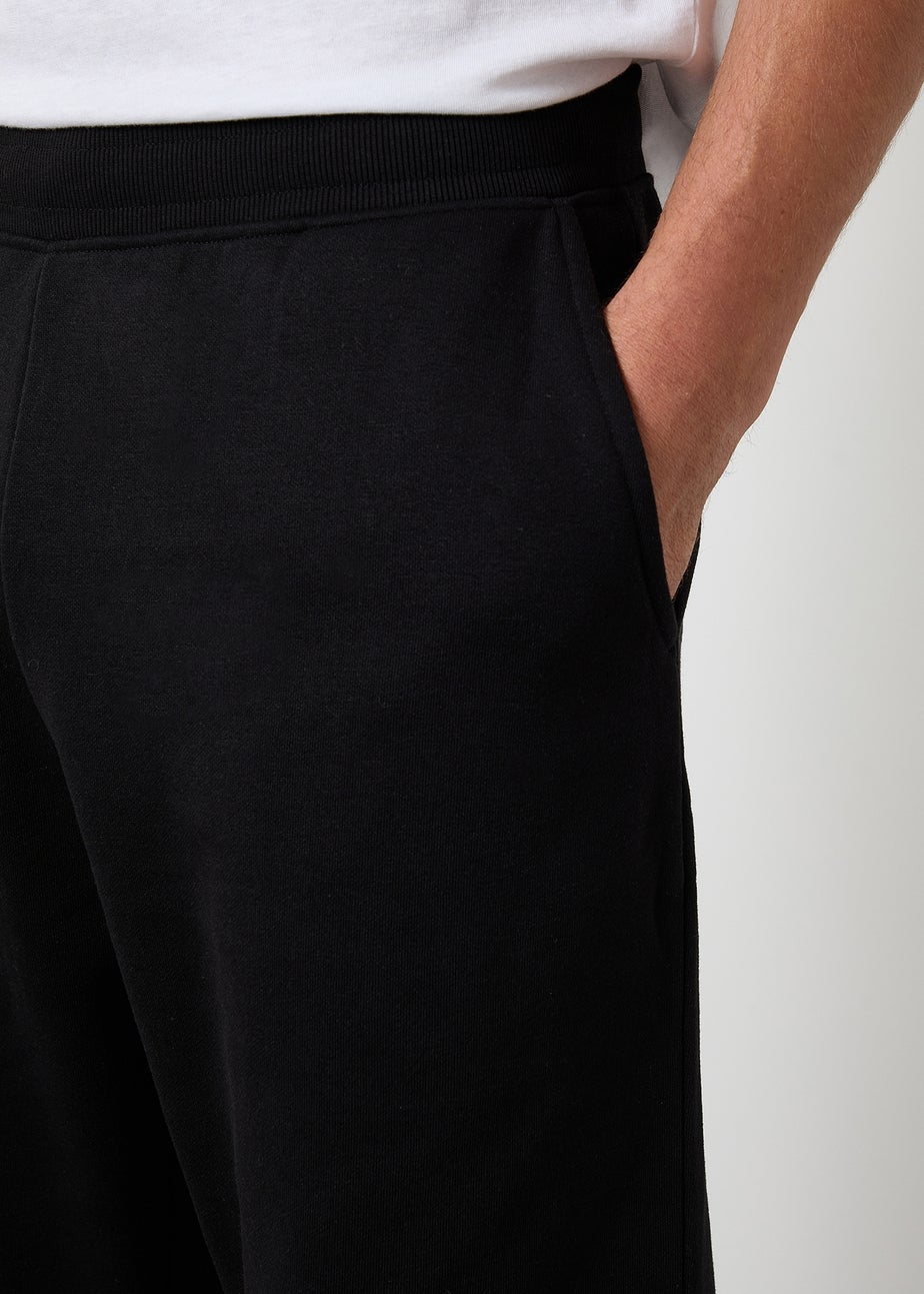 Threadbare Black Relaxed Fit Cuffed Joggers