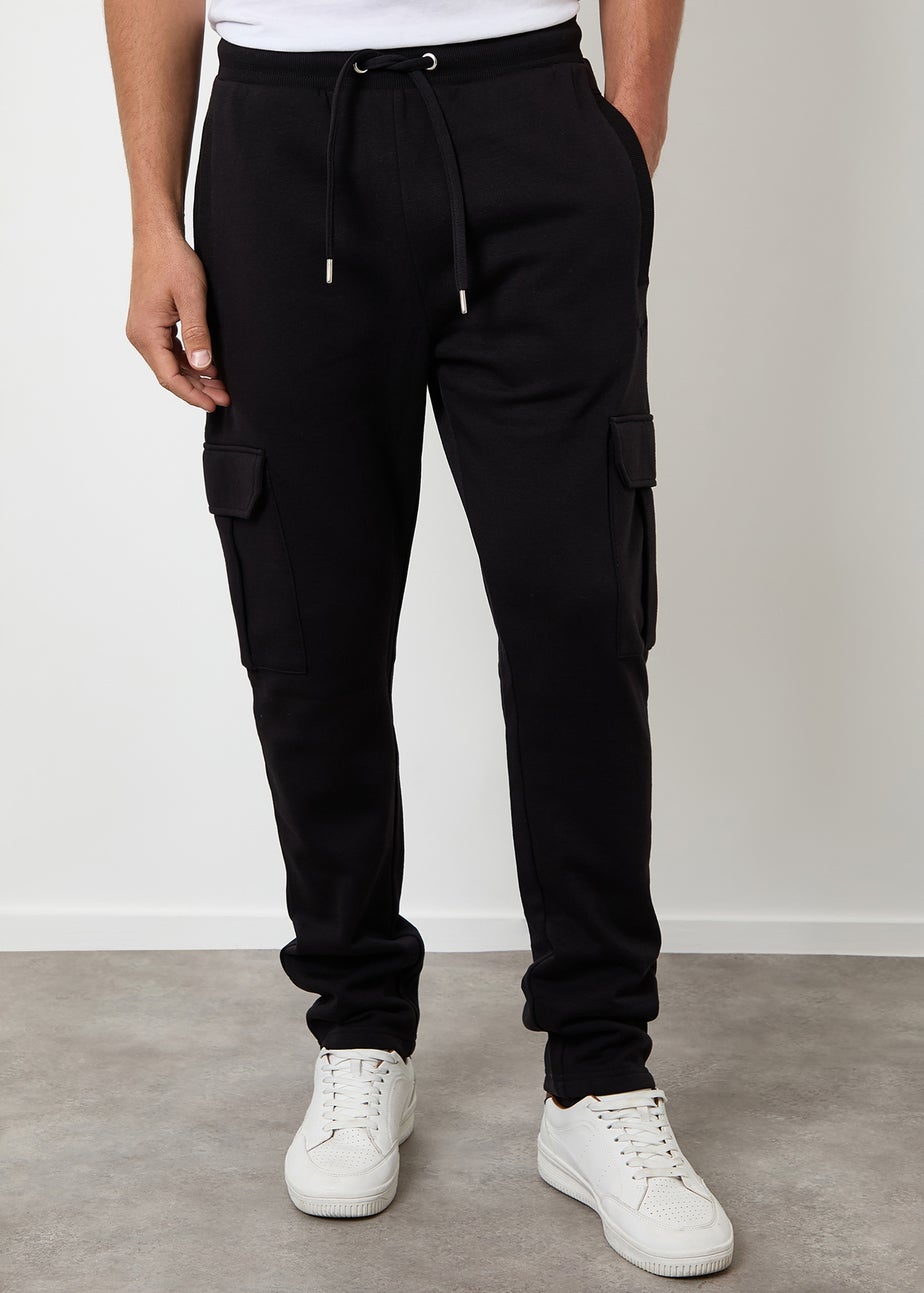 Threadbare Black Cargo Joggers