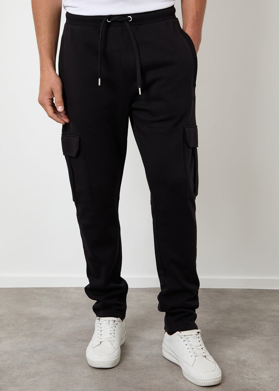Threadbare Black Cargo Joggers