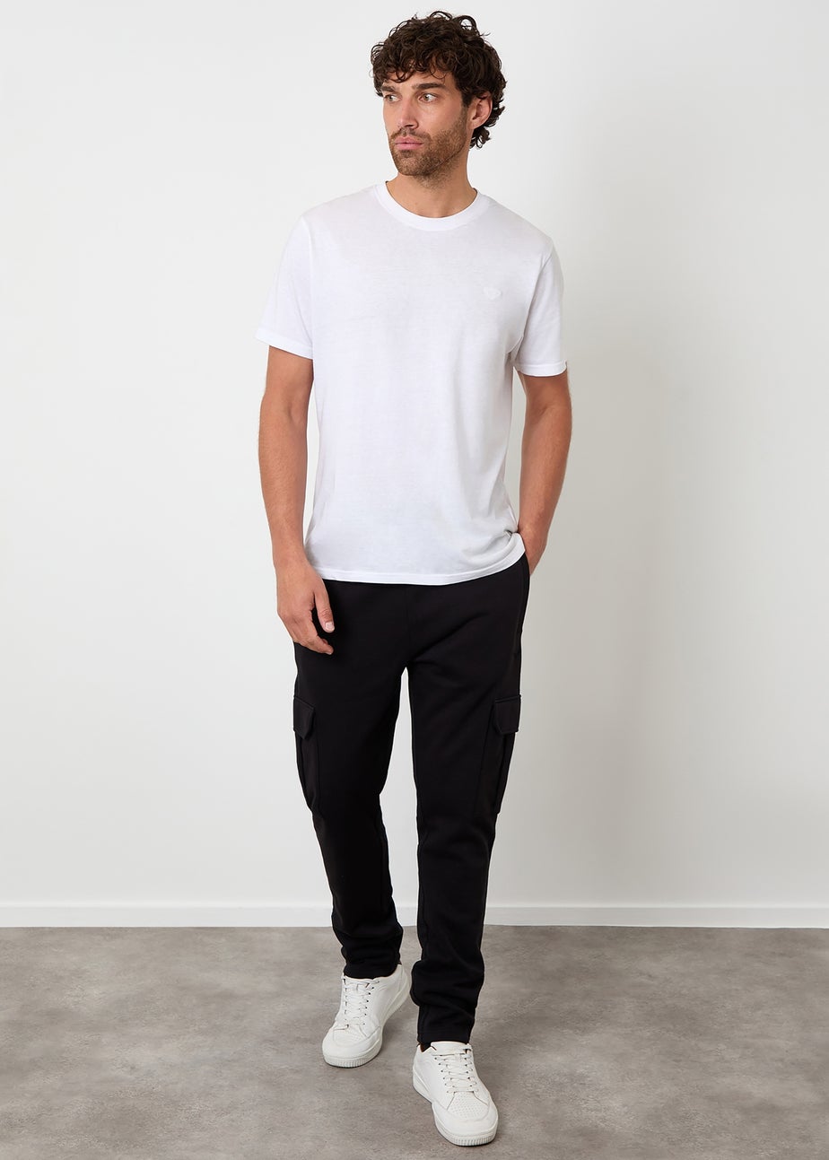 Threadbare Black Cargo Joggers