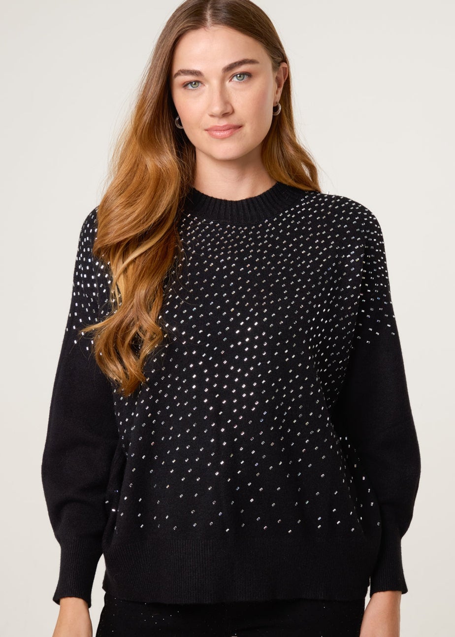 Blue Vanilla Black Diamante Jumper