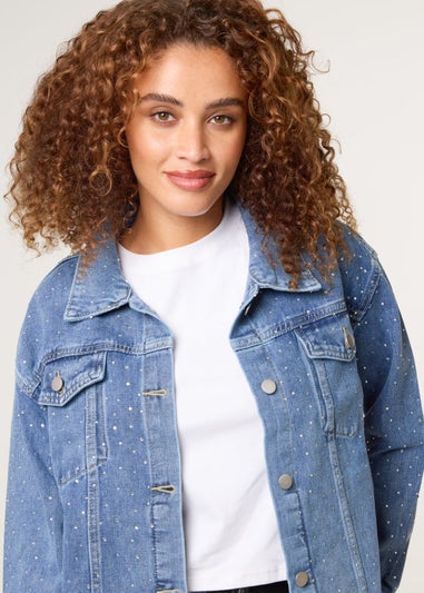 Blue Vanilla Blue Embellished Denim Jacket