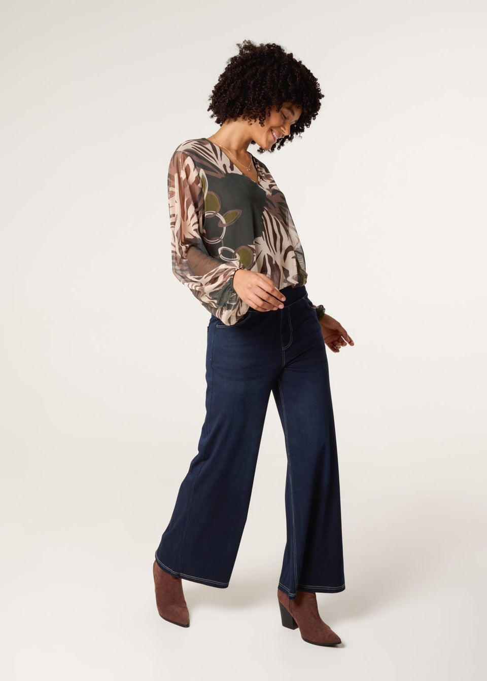 Blue Vanilla Blue Elasticated Washed Jeans