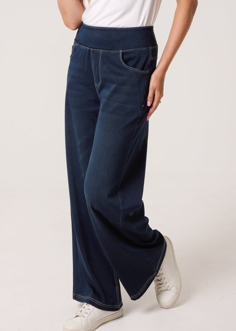 Blue Vanilla Blue Elasticated Washed Jeans