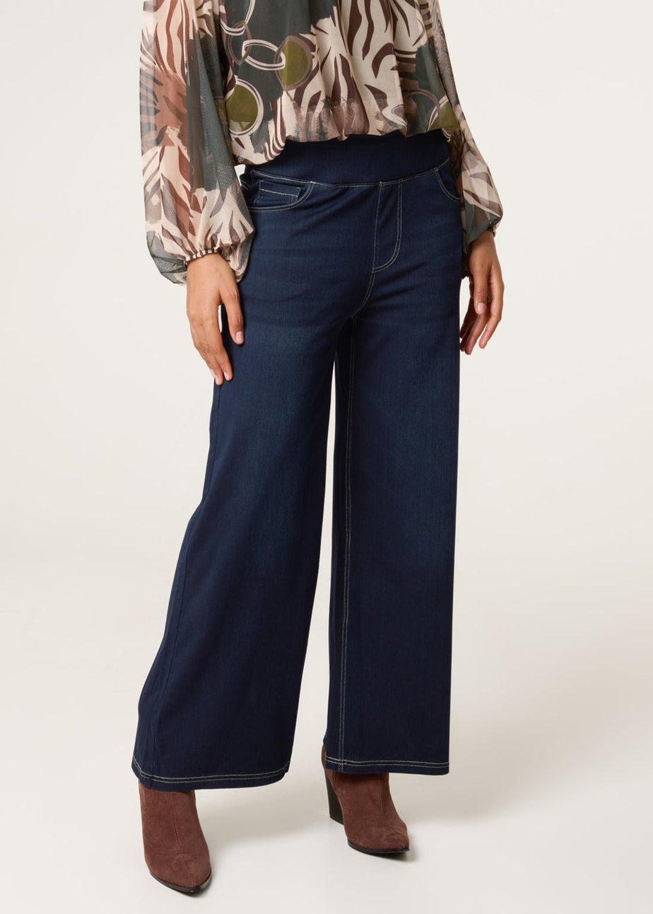 Blue Vanilla Blue Elasticated Washed Jeans