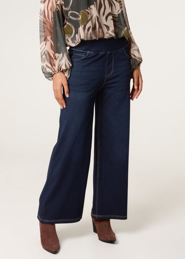 Blue Vanilla Blue Elasticated Washed Jeans