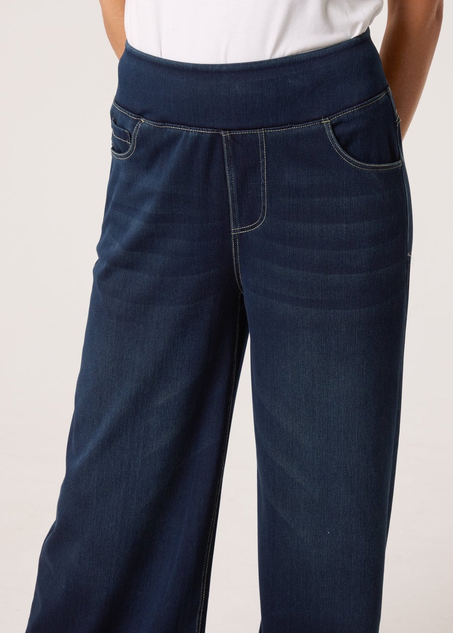 Blue Vanilla Blue Elasticated Washed Jeans