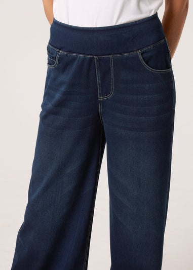 Blue Vanilla Blue Elasticated Washed Jeans